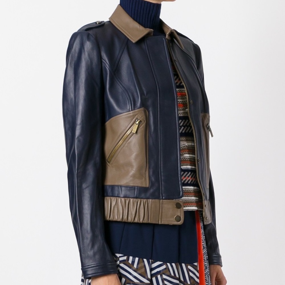 Diane Von Furstenberg - 'Kingsley' leather jacket